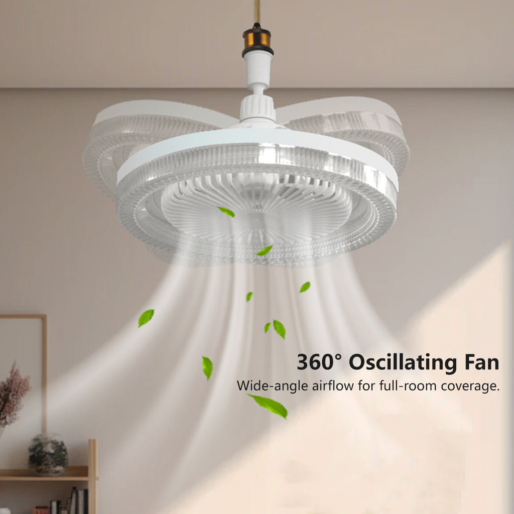 مروحة سقف ذكية مع إضاءة LED وتحكم عن بُعد