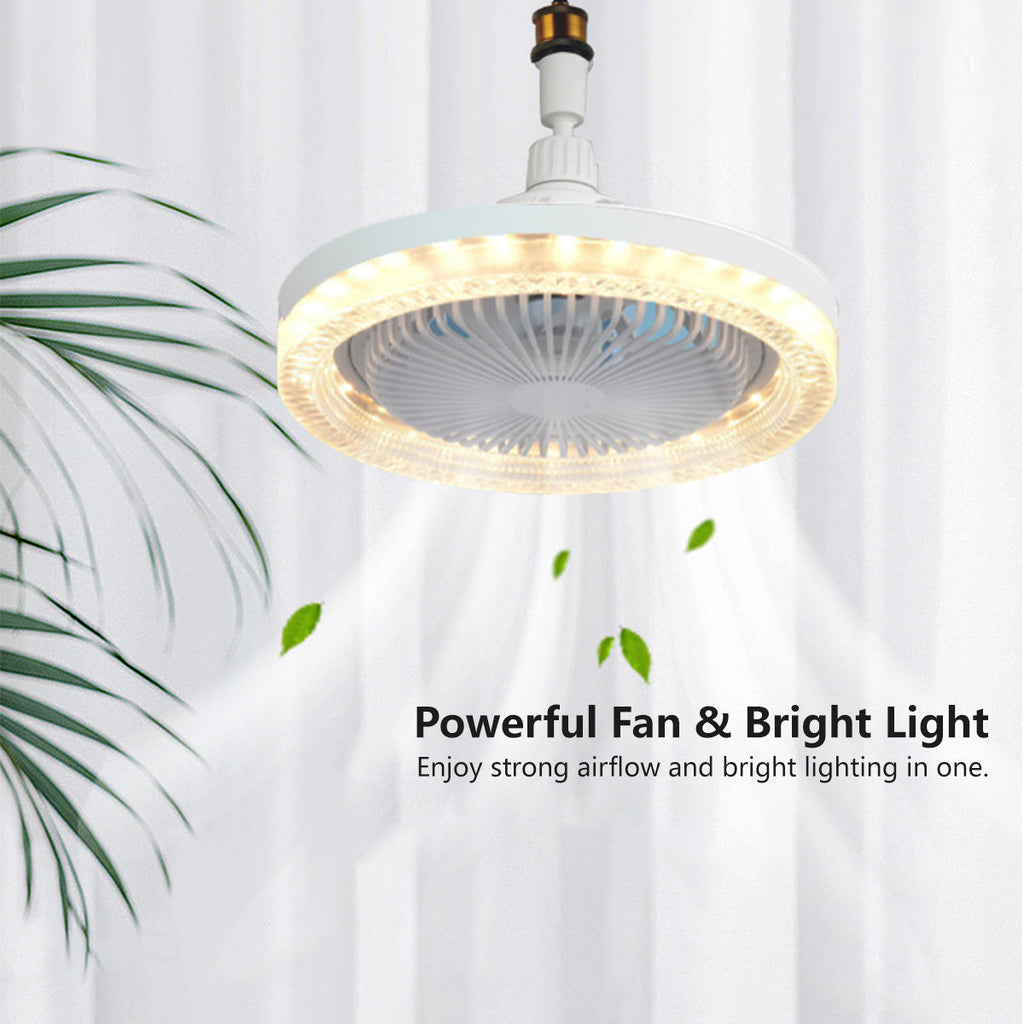 مروحة سقف ذكية مع إضاءة LED وتحكم عن بُعد