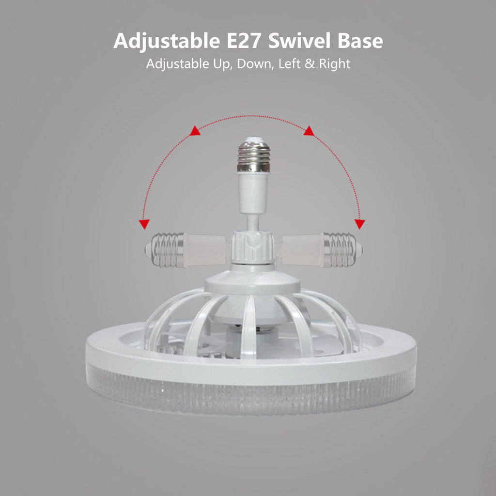 مروحة سقف ذكية مع إضاءة LED وتحكم عن بُعد